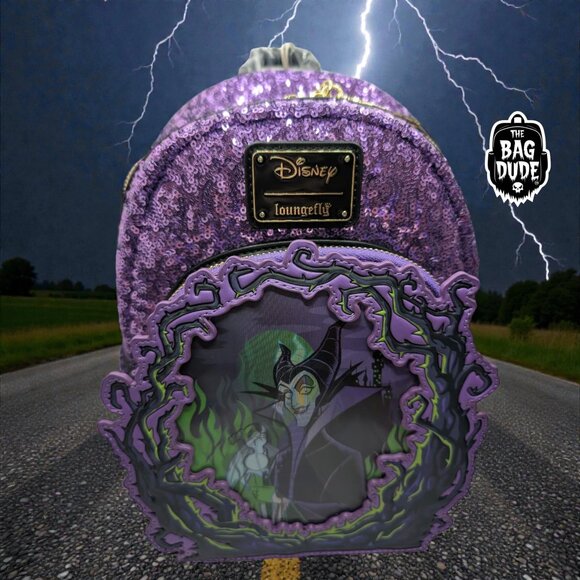 Loungefly Disney Sequin Maleficent Lenticular Mini Backpack main image 6